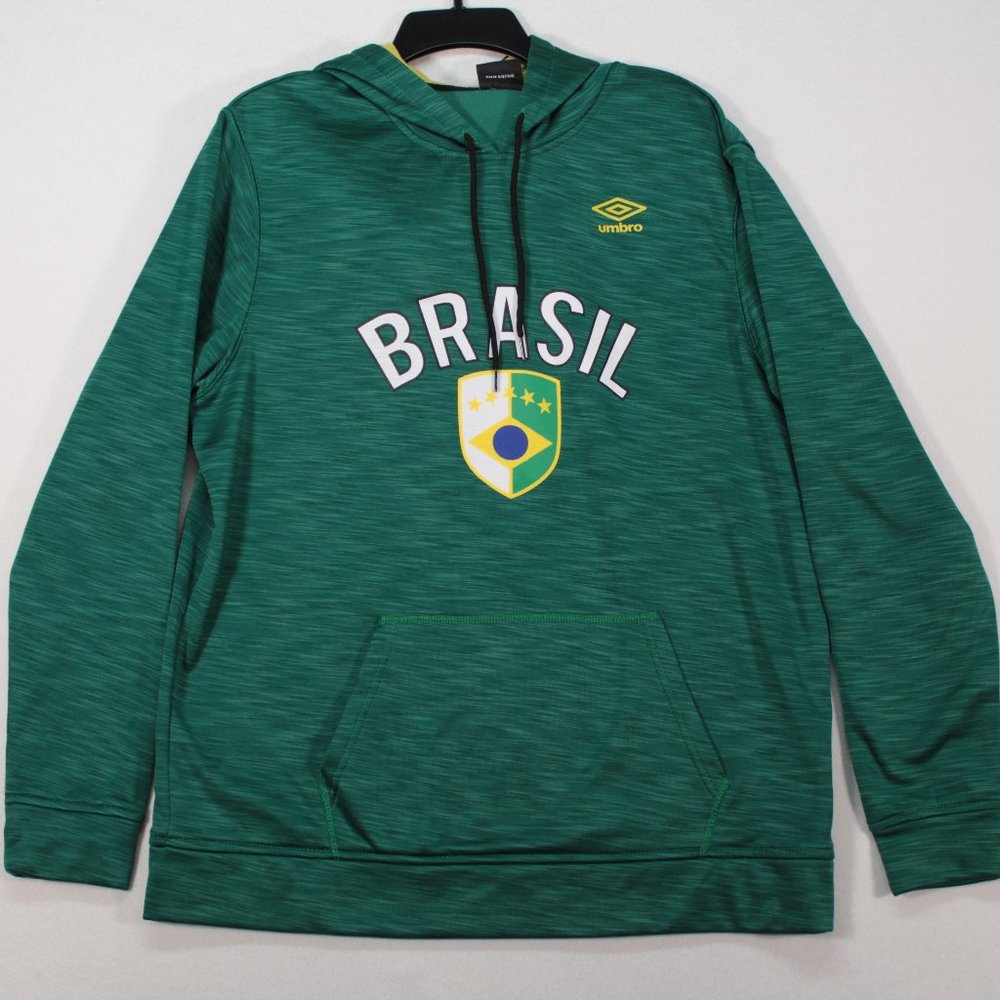 Umbro  Sweater Men's Large Green Long Sleeve Solid Brasil